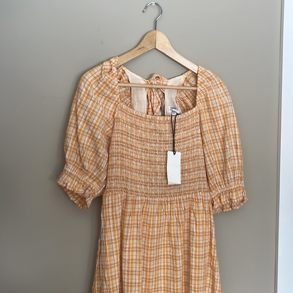 Rahi gingham midi dress bow open back - Picture 3 of 9